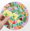 Paquet de 50 pièces en gros dessin animé Cactus autocollants autocollant étanche pour bagages ordinateur portable planche à roulettes cahier bouteille d'eau voiture décalcomanies enfants cadeaux jouets