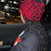 Berets y2k gotycki pająk Wzór wełniany akrylowy kapelusz Kobiet Kobiet czapka zimowe ciepłe czapki mężczyźni grunge hip hop swobodny czaszki na zewnątrz