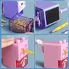 Cute Rotary Pencil Sharpener Machine Cutter Office Stationery School Hand Crank Child Supplies