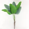 Decorative Flowers 82cm 9forks Large Artificial Banana Tree Fake Monstera Tropical Plants Plastic Leaves Palm Foliage For Home Office Decor