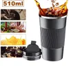 Tasse à café en acier inoxydable 17oz, gobelet isolé sous vide, tasses à Sublimation, bouteille d'eau à Double paroi, tasses de voyage