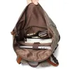 Рюкзак Rucksack Мужчины с кожаными каннинами с большими возможностями для школьных сумок винтажные водонепроницаемые однокачественные ноутбуки высококачественный ноутбук