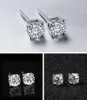 Stud Earrings Classic Round Moissanite Earring Top Quality 925 Sterling Silver For Women Men's Jewelry Fashion Engagement