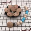 Teethers Toys 20Pcs Wooden Pacifier Clip Nursing Accessories Beech Clips Chewable Teething Diy Dummy Chains Baby Teether 211102 Drop Dh6Qx