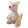 Novo filho fofo filho de canguru bruguys kawaii kangaroo travesseiro de pelúcia para crianças para crianças baby