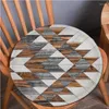 Oreiller abstrait géométrique bois Art salle à manger chaise circulaire décoration siège pour bureau bureau extérieur jardin S
