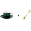 Кружки высококачественный 250 мл европейский вход Lux Mug Gold Coffee Cufe Set Ceramic Retro Home Home Gift Tea с ложкой посуды