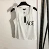 Designer Letter Print T Shirts Breattable Sport Top U Neck Sports Vest Designer Luxury Women 95qp