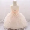 Girl Dresses 2022 Pink White Baby Dress 1st Birthday For Christmas Kids Clothes Child Christening Princess Evening Clothing