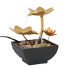Garden Decorations Portable Mini Tabletop Fountain Water Built-In Automatic Pump Lotus Indoor