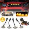 4 Stück Auto-LED-Kühlergrill-Licht, wasserdichtes Haubenlicht, Universal-Tagfahrlicht für Fahrzeuge, für Ford F150 2010–2014, Raptor F350