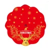 Christmas Decorations Beautiful Tree Stands Washable Elk Santa Snowman Print 84cm Non Woven Skirt