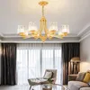 Pendant Lamps American Crystal Chandelier Living Room Lamp Simple Atmosphere Fashion Nordic Bedroom Study Wrought Iron Restaurant El