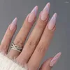 False Nails 24st Oval Head Almond Color Artificial Fake with Lim Full Cover Nail Tips Press On DIY Manicure Tools