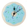 Wall Clocks INS Nordic Donut Shaped Clock Cartoon Silent Mute Kids Room Decoration Ornament Figurines Po Props Nursery Decor