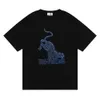 Q4MD Мужская футболка 2023 Новая модная марка Rhude Rhlimited High Street Print Tee Casual Leopard Shise