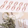 Mini Metal Paper Clip Bookmark Memo Planner Round Clips Water Drop Shape Rose Gold Papers Clips Filing School Office Stationery Mini Clip Metalico Para Papel