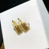 Pendientes de dise￱ador de mujer B Gold Sliver Luxury Wedding Jewelry Pendiendo con diamantes de diamantes Fashion Brand Trend Anillo de orejas para mujeres