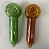 Heady Glass Pipe Smoking Pipes Thick Glass Oil Burner Bubbler Colorful Tobacco Spoon Hand Straight Tube Hookahs Small Dab Rigs