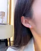 Lucky Vier-Blatt Clover Stud Ohrringe Designerin für Frauen Buchstaben gegen Cleef luxuriöser Schmuck Diamant Ohrungen