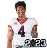 2023 NCAA 新しいスタイル フットボール ジャージ 19 ブロック バウワーズ ジャージ ニーランド グリーン カービー スマート マーカス ローズミー ジャクセント ステットソン ベネット IV J.デイビス ケンダル ミルトン スメール モンドン ジュニア