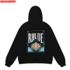 GDWH Men's Hoodie Crewneck Sweatshirt 2023 New Fashion Brand Rhude American Card Crown Printed Terry f￶r m￤n och kvinnor