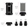 Filtre à carburant en ligne NOIR AN6/AN8/AN10 Éthanol E85 avec élément en acier inoxydable de 100 microns et autocollant PQY PQY5566/5567/5568