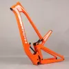 27.5er 29er Full Suspension Mountain Bike Frame FM831 AM Type Custom Paint Orange Laser logo Max tire 29X2.4