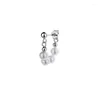 Orecchini a cerchio Orecchini di perle per le donne Moda coreana Vintage francese Perline rotonde multiple Charm Ear Stud Barocco Trend Single Lady Jewelry