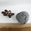 Chapeau tricoté d'hiver pour bébés enfants, casquettes de crâne d'ours de dessin animé, bonnets chauds pour enfants, garçons et filles, chapeaux décontractés