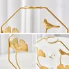 Vases Golden Ginkgo Hydroponic Vase Nordic Home Living Room Decoration Cachepot for Flowers Decor Interior terrarium