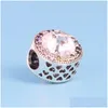 السحر 925 Sterling Sier Logo Box Original Box for Pandora Color Crytal Diamond Beads European Made Making Drop Droper Fin DHR7Q