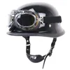 Мотоциклетные шлемы Cool German Vintage Half -Face Helmet Cafe Racer Scooter Cruiser Capacete Dot утвержден ABS Cascos Para Moto