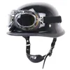 Casques de moto Cool Allemand Vintage Demi-Casque Café Racer Scooter Cruiser Capacete DOT Approuvé ABS Cascos Para Moto