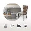 Fundas para sillas de plástico para comedor impermeables con respaldos funda de asiento transparente resistente sin polvo