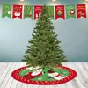 Noel Süslemeleri Güzel Ağaç Standları Yıkanabilir Elk Noel Baba Kardan Adam Baskı 84cm Dokuma Etek