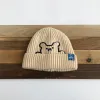 Cappello invernale per bambini lavorato a maglia Orso di cartone animato Berretti con teschio Berretti caldi per bambini Cappelli casual per ragazze