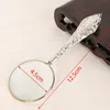 Retro 5X Magnifying Glass Handheld Magnifier Wooden Handle Optical Eye Loupe For Reading Home Decor Ornaments