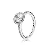 Autres ensembles de bijoux Big Cz Diamond Ring And Earring 925 Sterling Sier Pour Pandora Femmes Élégantes Anneaux De Mariage Boucles D'oreilles Ensemble Avec Dh2Ae