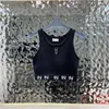Embroidery Letter Knit Vest Tanks Tops For Women Fashion Sleeveless Knitting Hoodie Ladies Summer Sexy Camis