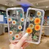 Étuis de luxe Transparent Fleur 3 en 1 Coque de téléphone pour iPhone 13 12 11 14 Pro Max XR XS Max X 7 8 Plus Couverture arrière antichoc