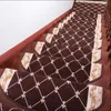 Tapetes 13 pedaços de tapete nórdico de escada no tapete não deslizante de madeira sólida cola sem cola auto-adesiva carpete de canto completo 24x65cm