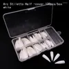 False Nails 100pcs/box Salon Long Fake Tips Manicure Artificial White/ Clear /Natural Full Cover