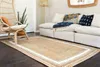 Tapis fait à la main tapis de jute tapis naturel réversible tressé look rustique moderne pour la zone de chambre à coucher grand décor à la maison