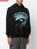 2D44 남자의 까마귀 크루 넥 스웨트 셔츠 2023 새로운 패션 브랜드 Rhude High 버전 American Street Shark Letter Print Water Loose and Women 's