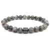 Strand Picture Stone Bracelet With Magnetic Bead Hematite Healthy Jewelry For Boday Handmade High Quality