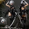 Filmspel GK Statue Anime NieR: Automata Figures HUNTER 2b YoRHa No.2 Typ B Action Figur Two Head YoRHa Figurine Ornament Collection