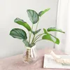 Decorative Flowers Green Apple With Arrowroot Artificial Plants Branche Jungle Decoration Bedroom Aesthetic Room Decor Simulation Plant Wall