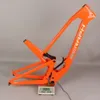 27.5er 29er Full Suspension Mountain Bike Frame FM831 AM Type Custom Paint Orange Laser logo Max tire 29X2.4