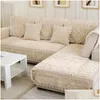 Chair Covers Ers Thicken Plush Sofa Er Towel Europe Sofas With Chaise Longue Corner For Living Room Nonslip Case Drop Delivery Home Dh9Ar